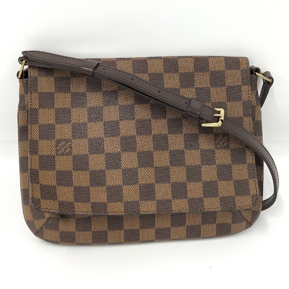 Louis Vuitton Damier Short Tango Shoulder Musette Bag Brown